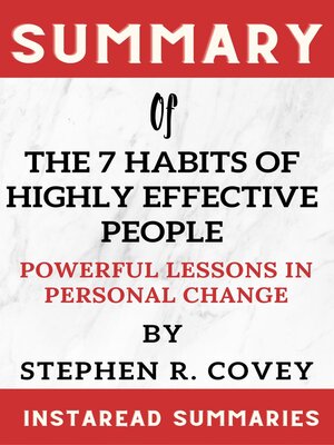 cover image of SUMMARY OF  THE 7 HABITS OF HIGHLY EFFECTIVE PEOPLE